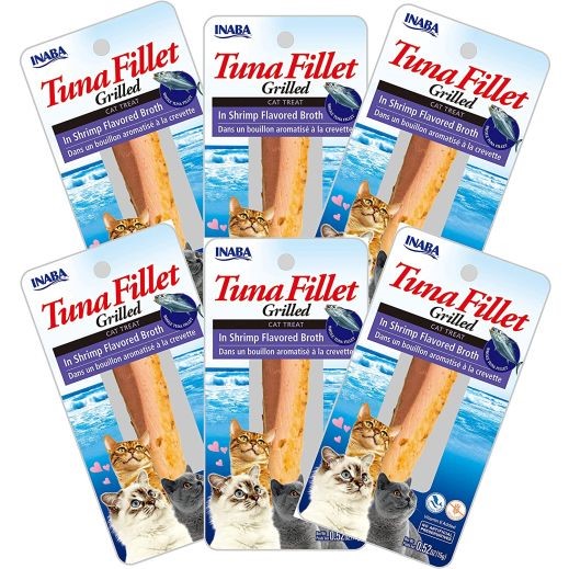 Inaba Ciao Grain Free Grilled Tuna Fillet in Shrimp Flavored Broth Cat Treat