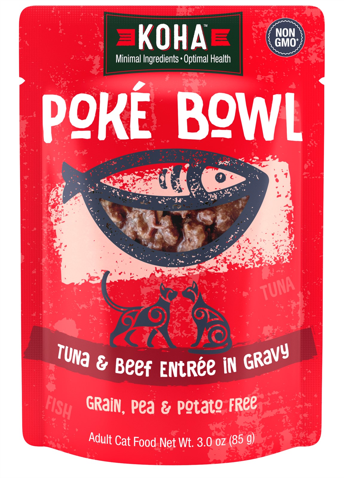 Koha Limited Ingredient Shredded Beef Entree in Gravy Cat Pouch