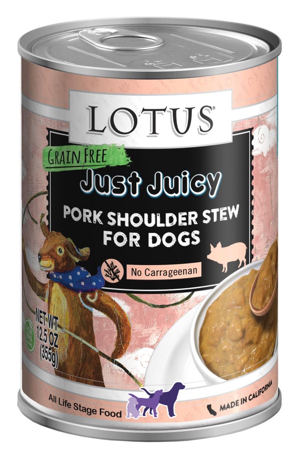 Lotus Just Juicy Pork Shoulder Dog Canned Food