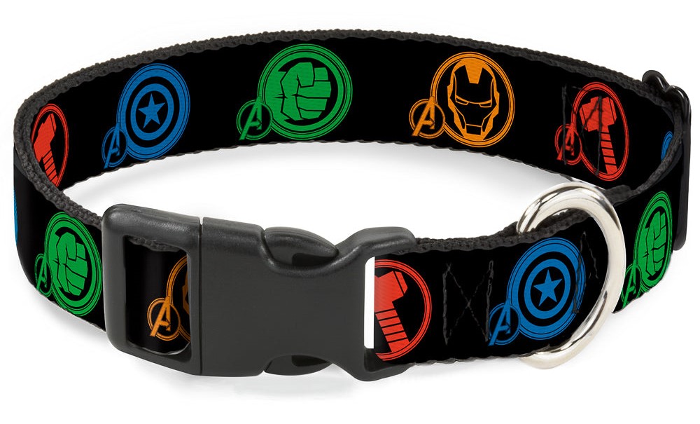 Marvel Plastic Clip Collar 9 Avenger Icons