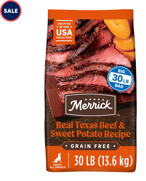 Merrick Grain Free Real Texas Beef and Sweet Potato Dry Recipe
