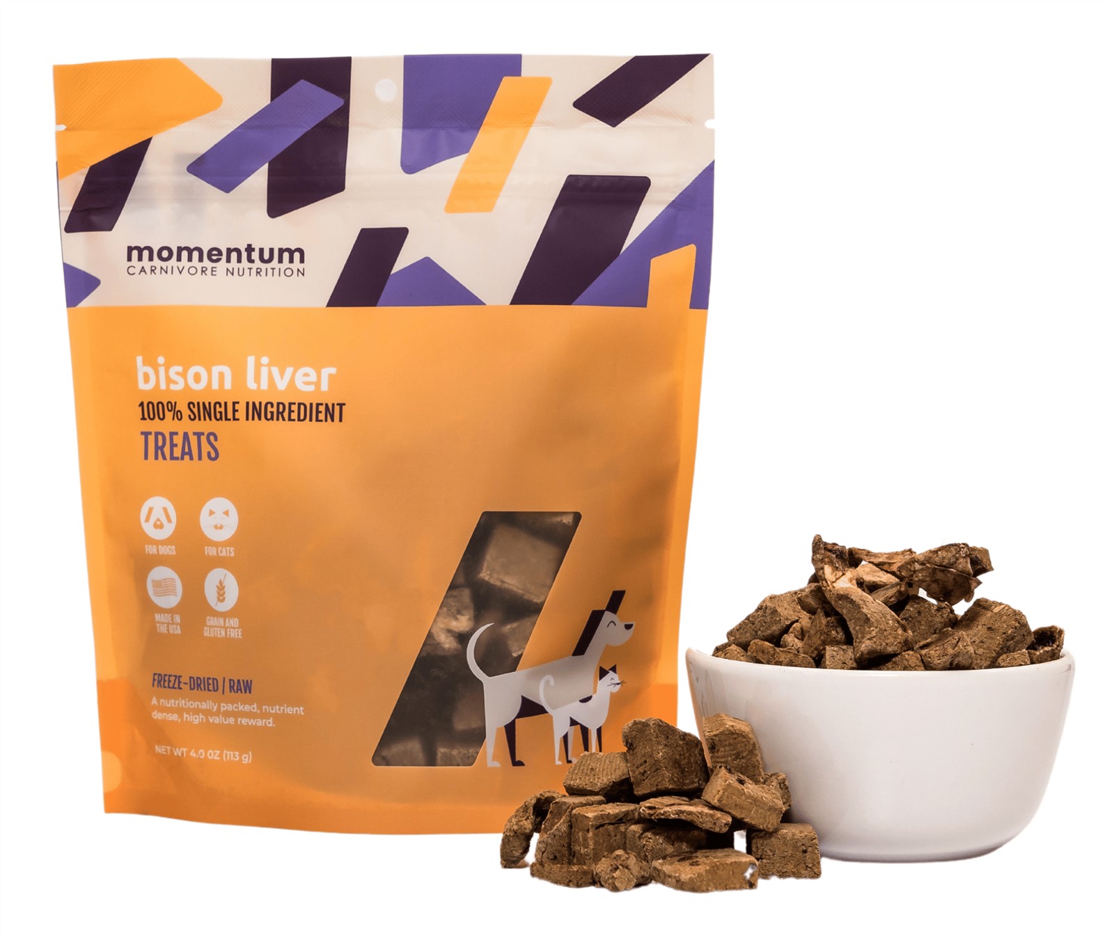 Momentum Carnivore Nutrition Freeze Dried Bison Liver Treat