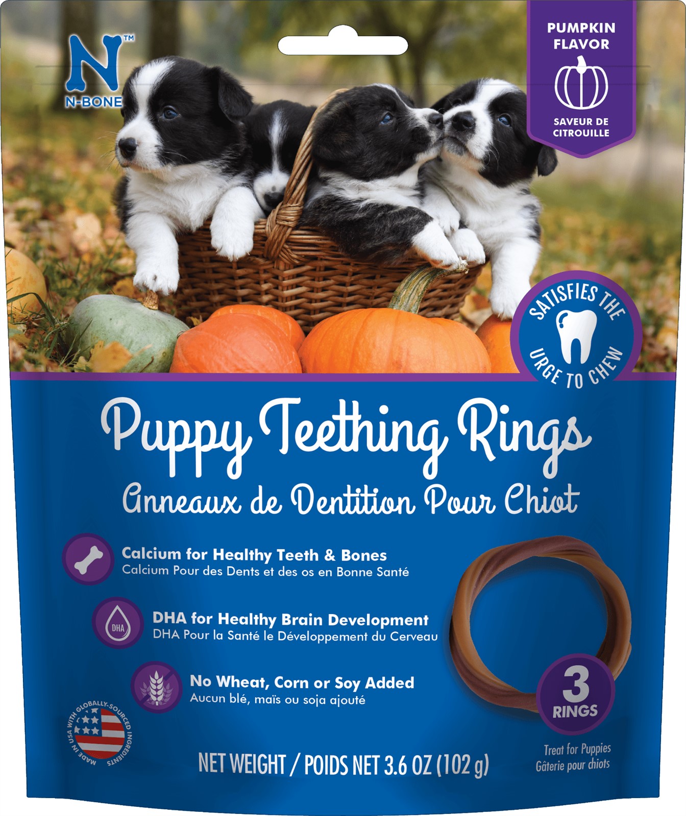 N Bone Pumpkin Flavored Puppy Teething Ring