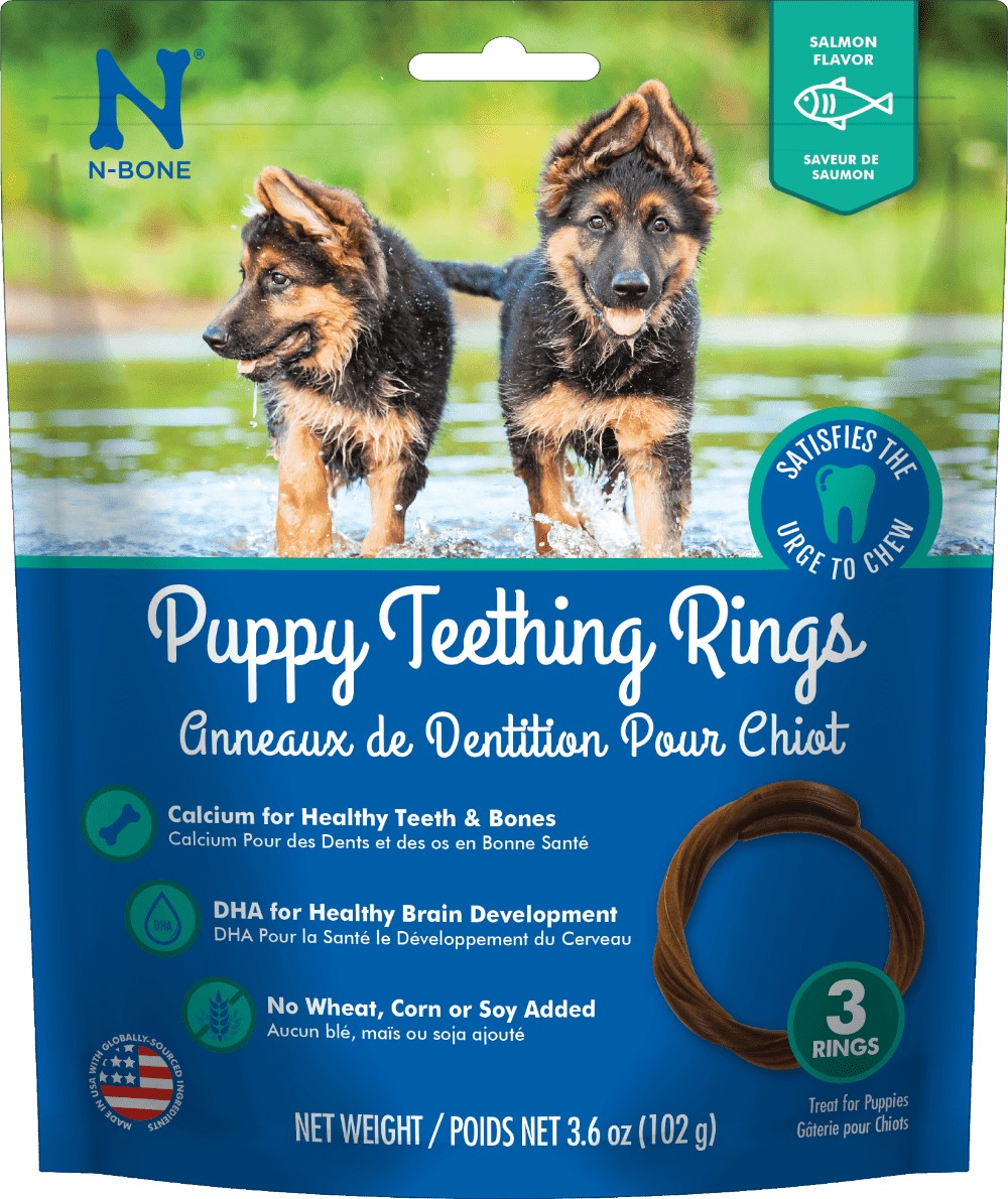N Bone Puppy Teething Rings Salmon Flavor Dog Treats