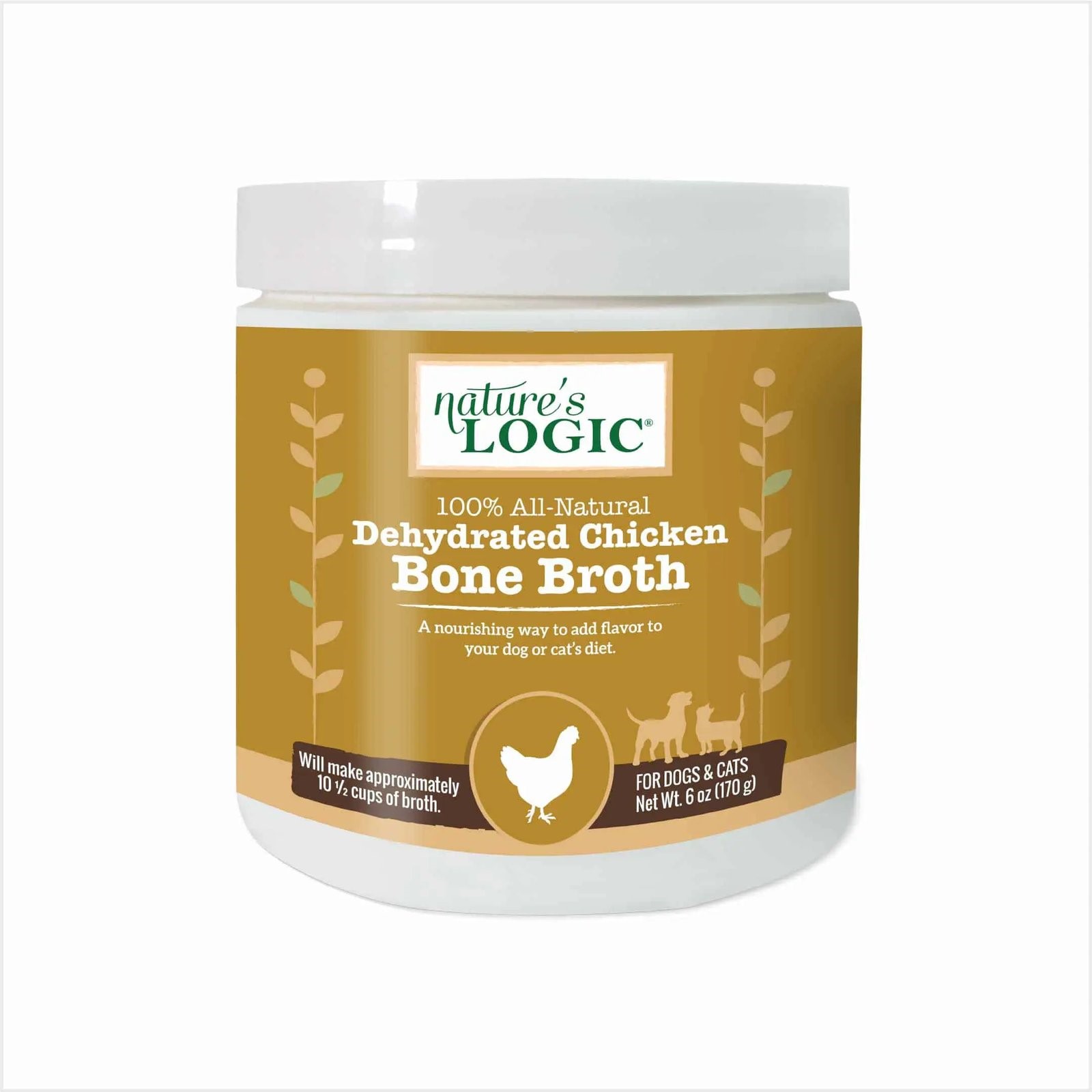Natures Logic Dog Topper Bone Broth Dehydrated Chicken