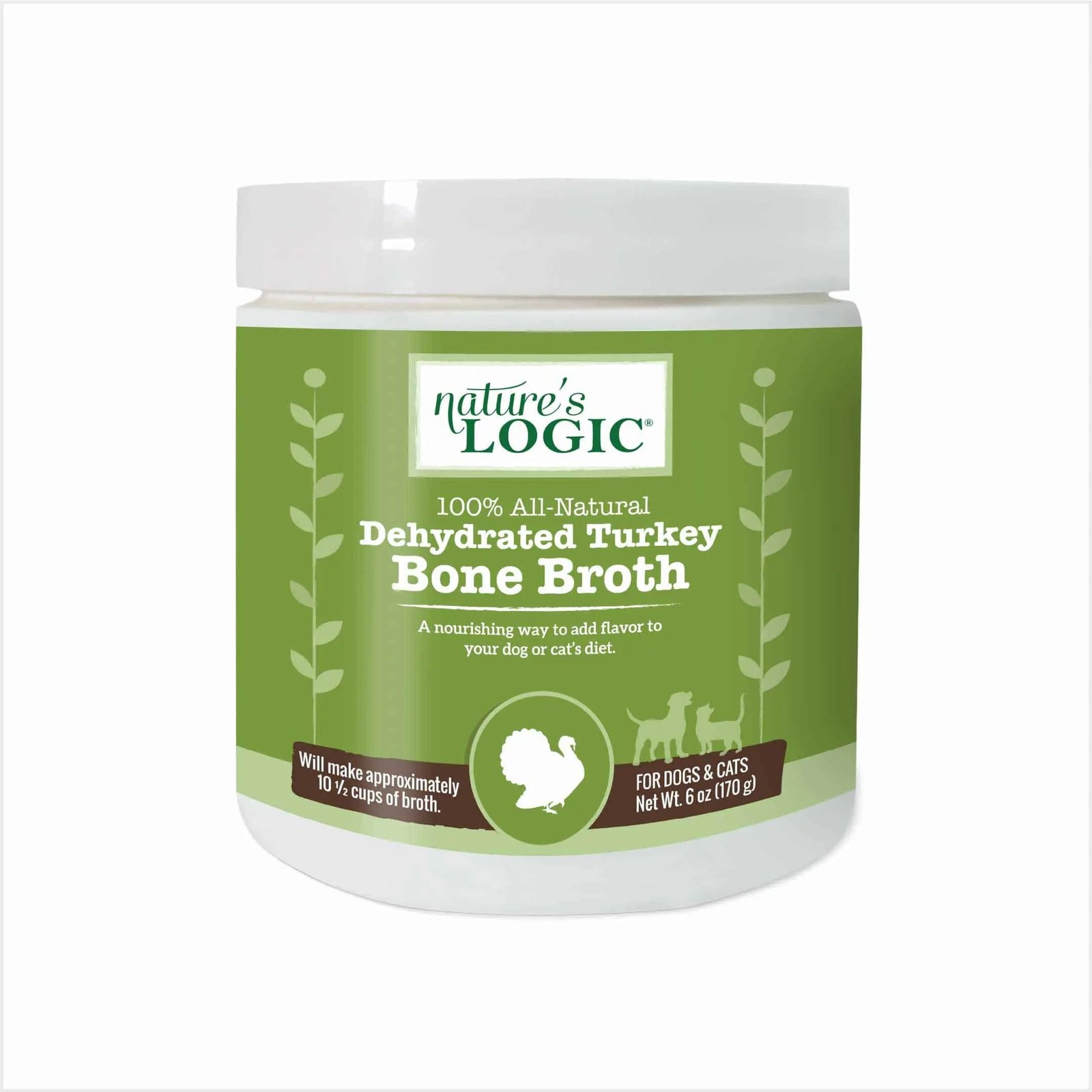 Natures Logic Dog Topper Bone Broth Dehydrated Turkey