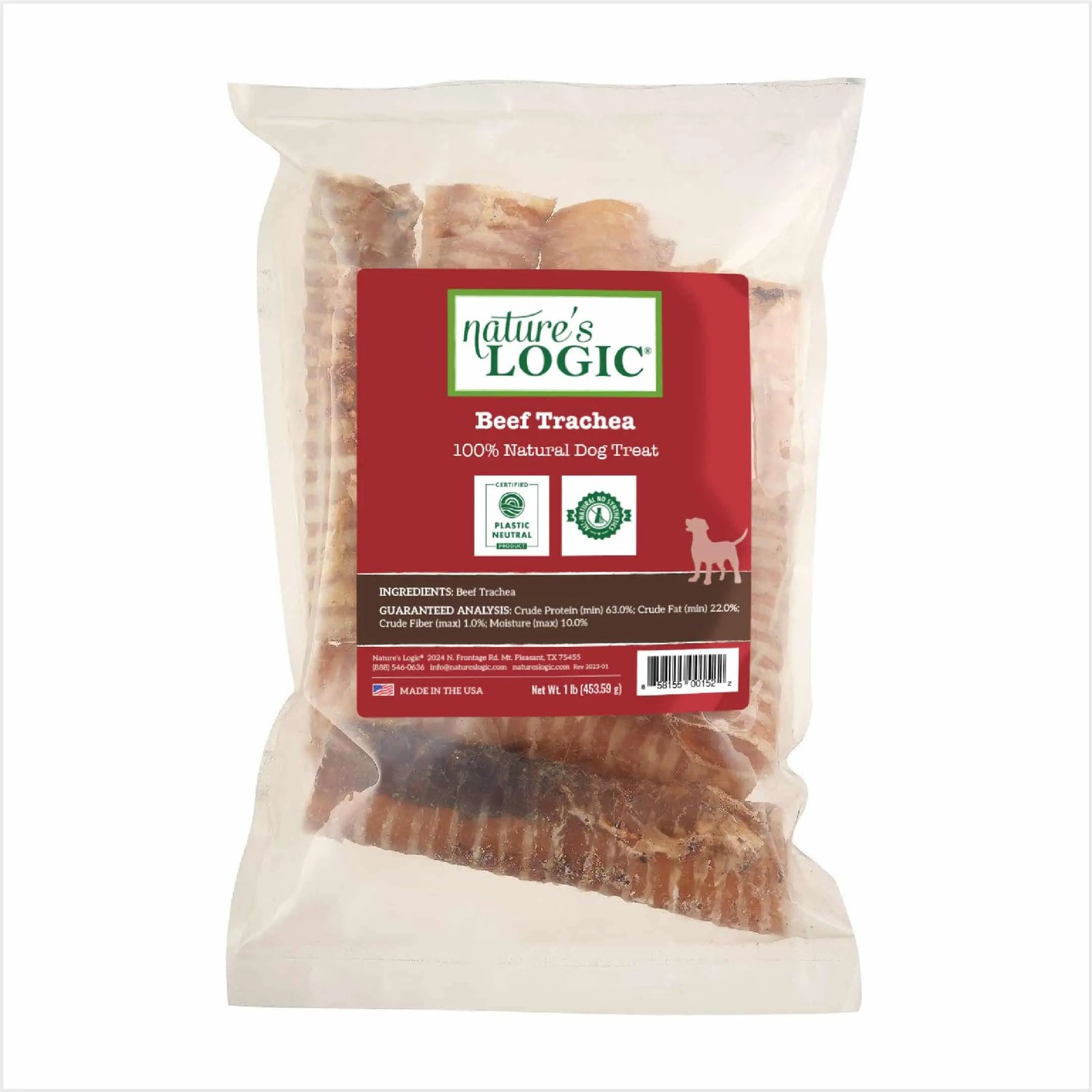 Natures Logic Giant Beef Trachea Canine Treat