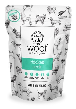 New Zealand Woof Air Dried Dog Treat Chicken Neck