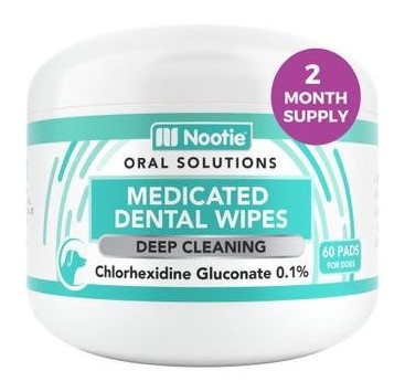 Nootie Dog Health Medicated Dental Finger Wipes