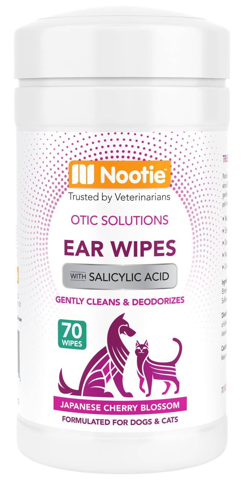 Nootie Japanese Cherry Blossom Dog and Cat Ear Wipes
