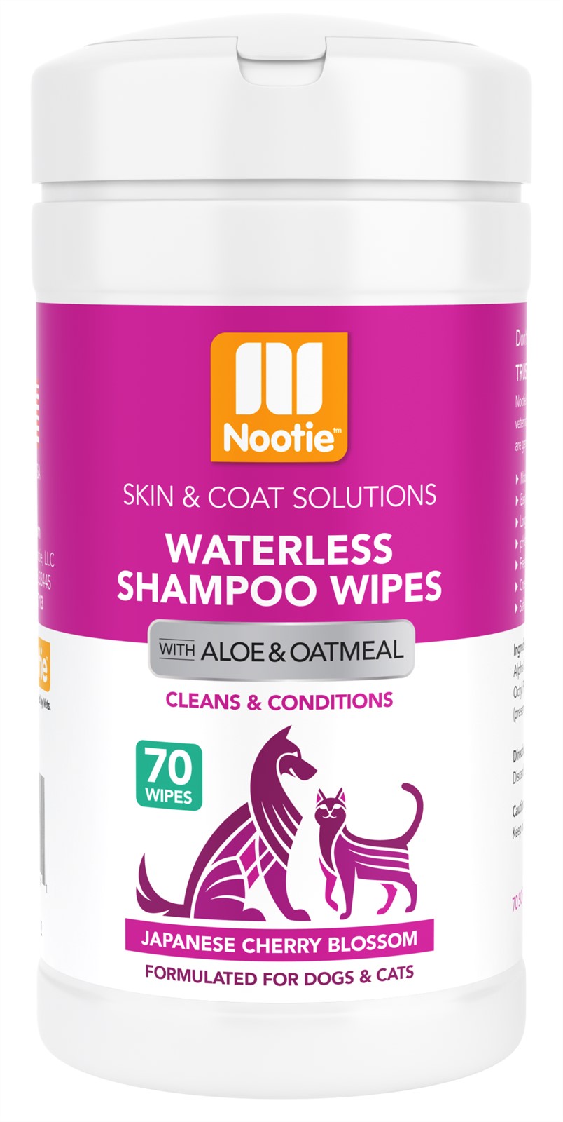 Nootie Japanese Cherry Blossom Dog and Cat Waterless Shampoo Wipes