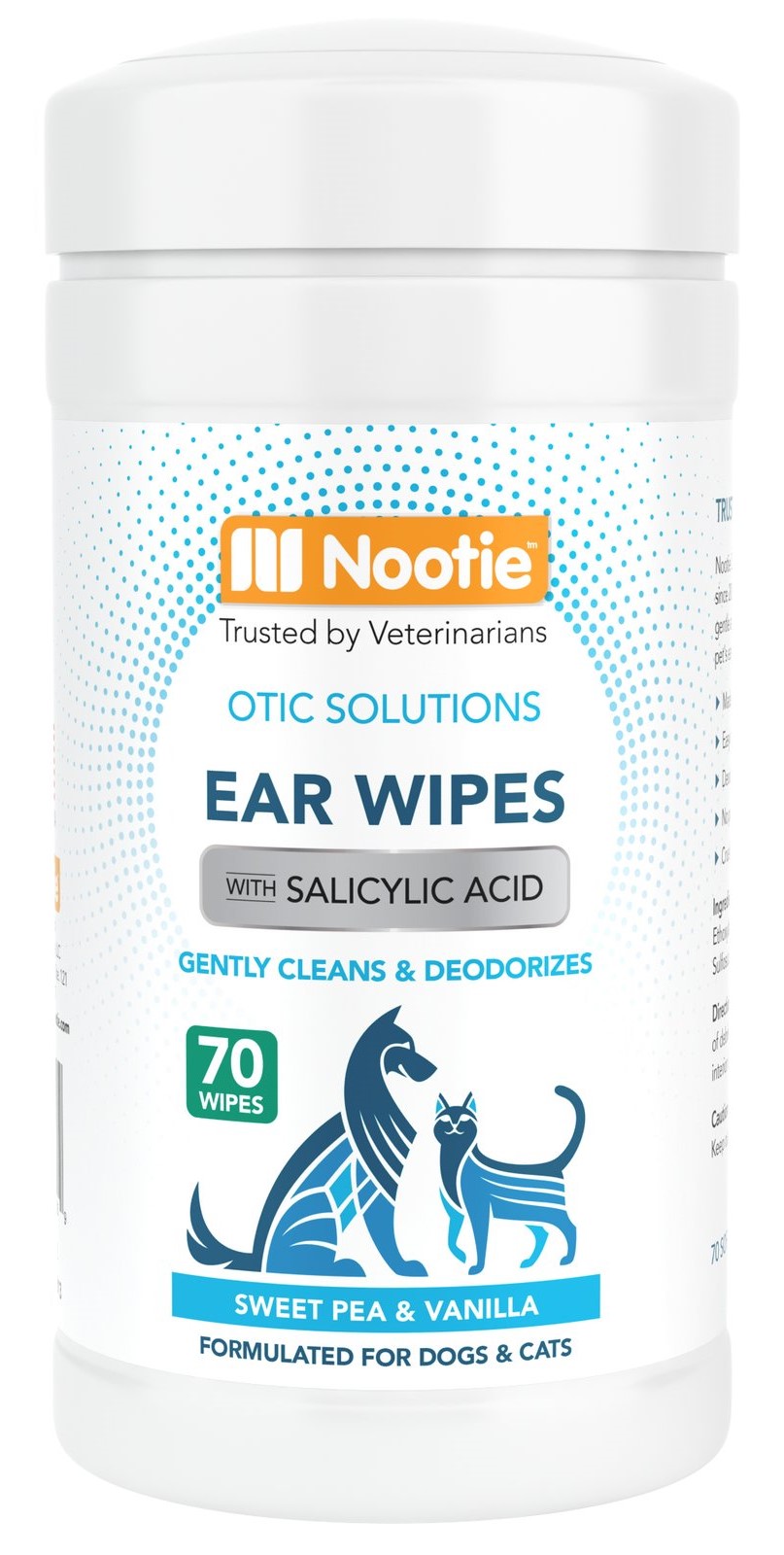 Nootie Sweet Pea and Vanilla Dog and Cat Ear Wipes