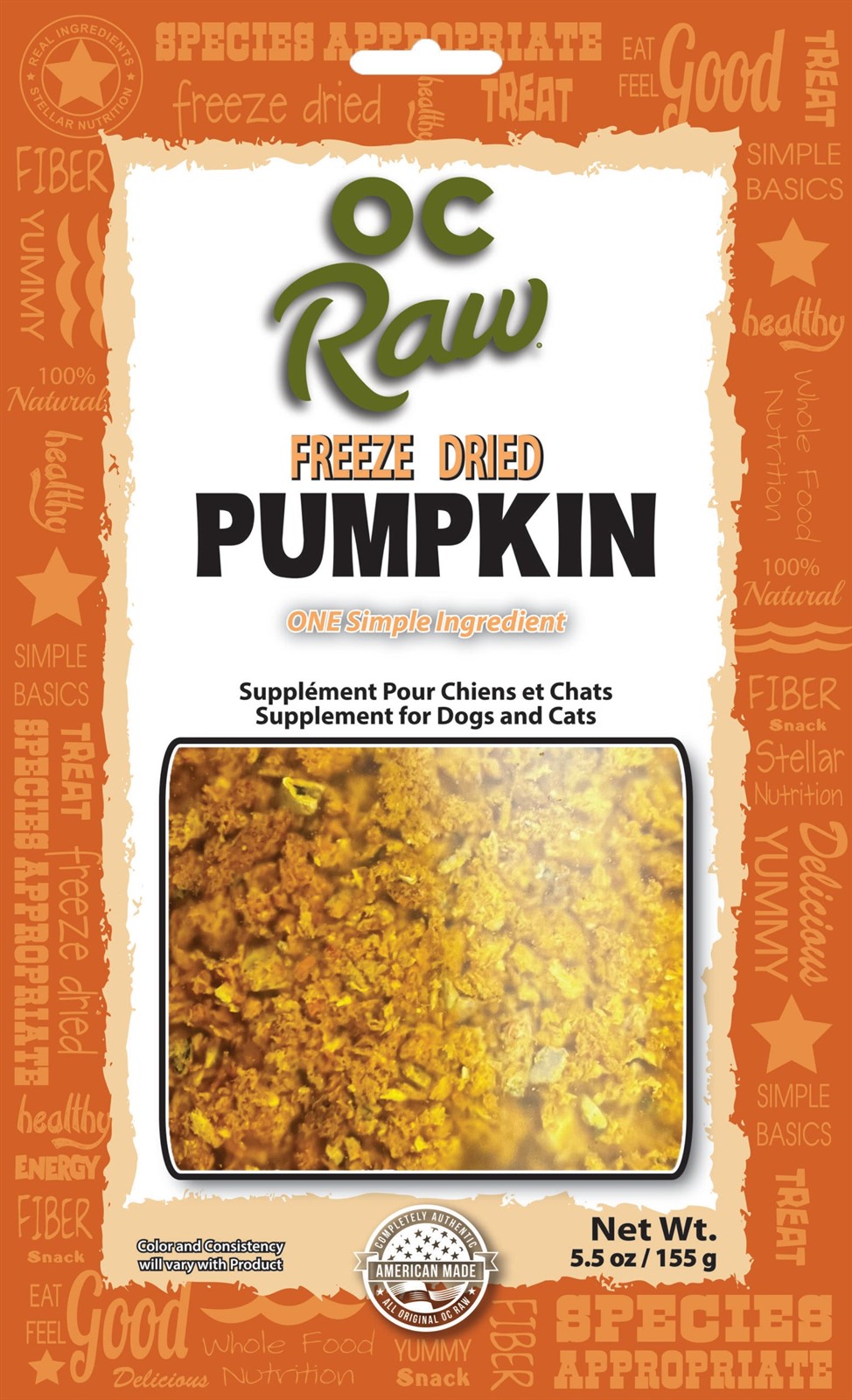 OC RAW Freeze Dried Pumpkin