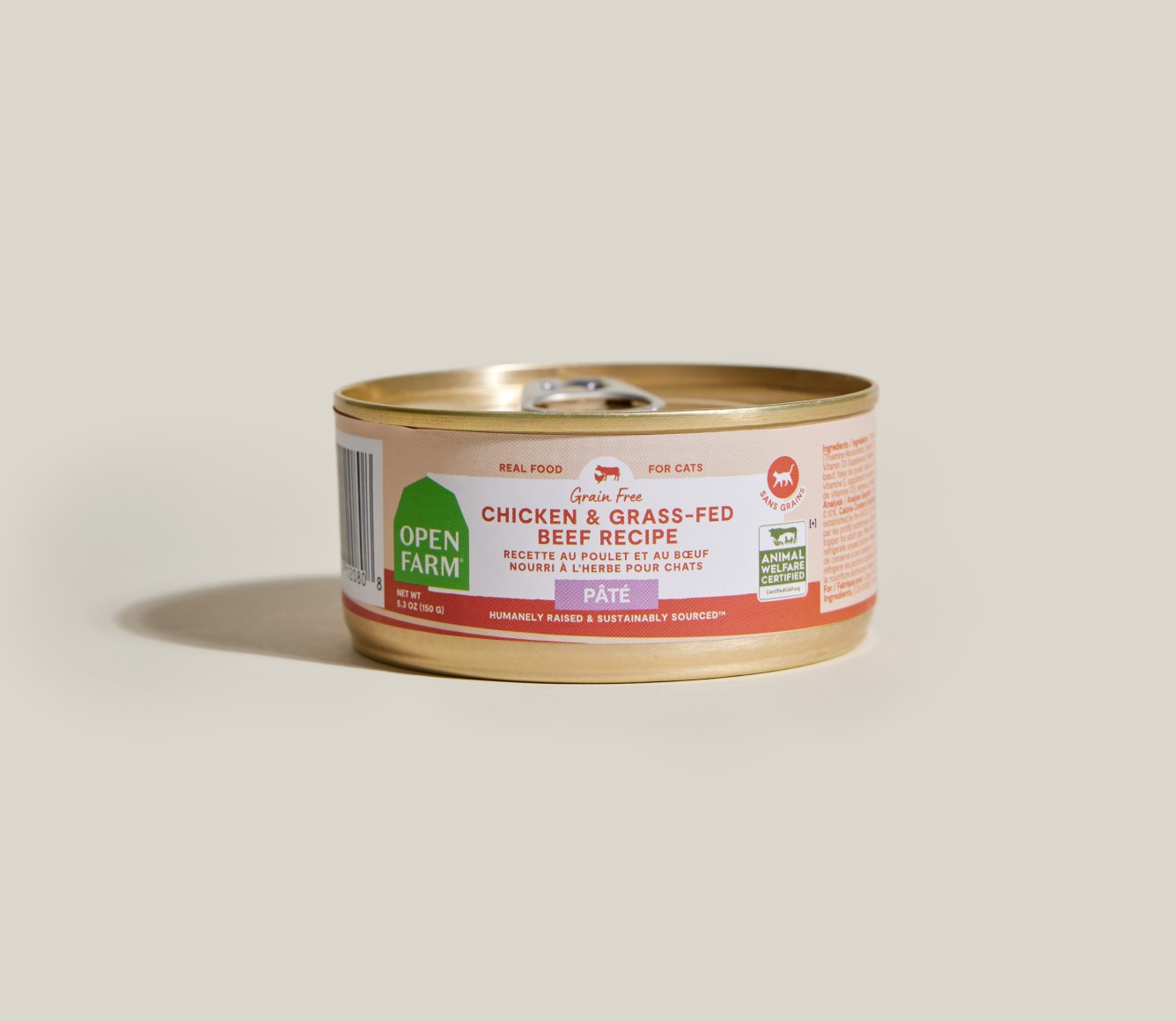 Open Farm Chicken Grass Fed Beef Pate for Cats