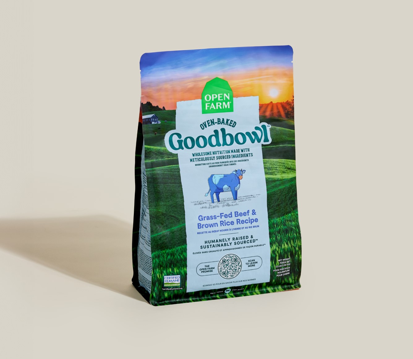 Open Farm GoodBowl Grass Fed Beef Brown Rice Recipe Dog Food