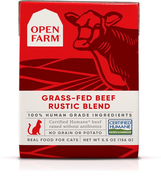 Open Farm Grain Free Grass Fed Beef Recipe Rustic Blend Wet Cat Food