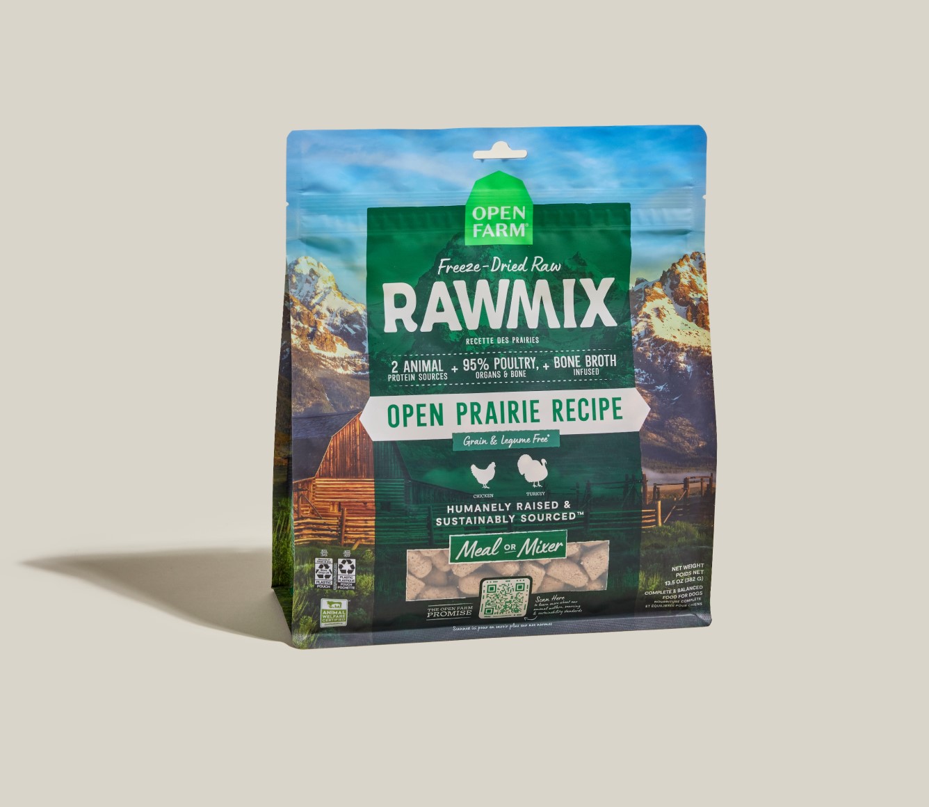 Open Farm RawMix Open Prairie Freeze Dried Raw Morsels Recipe