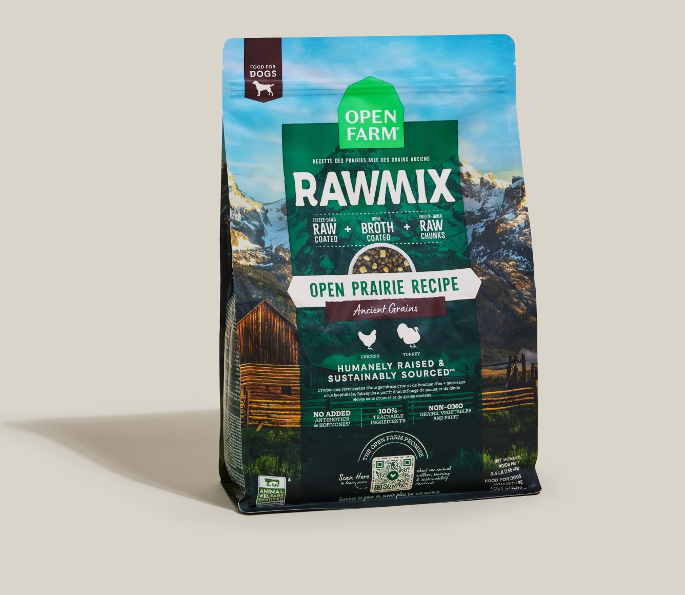 Open Farm RawMix Open Prairie Recipe Ancient Grains Dry Dog Food