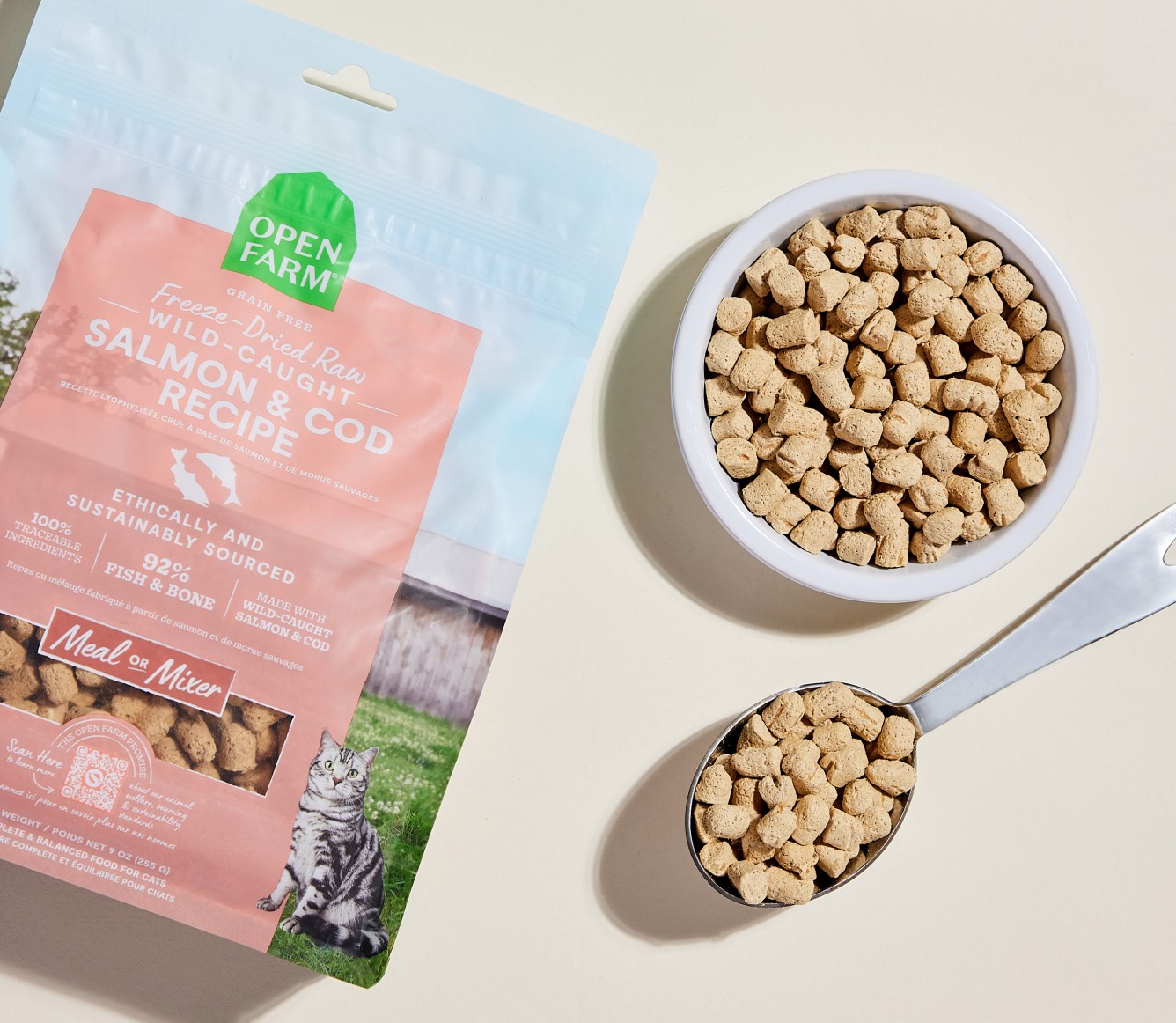 Open Farm Wild Caught Salmon Cod Freeze Dried Raw Cat Food