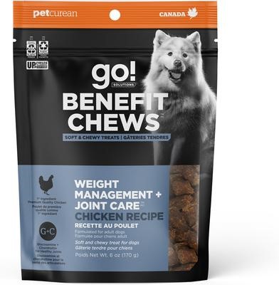 Petcurean Go Benefit Chews Weight Management Joint Care Chicken Dog Treats