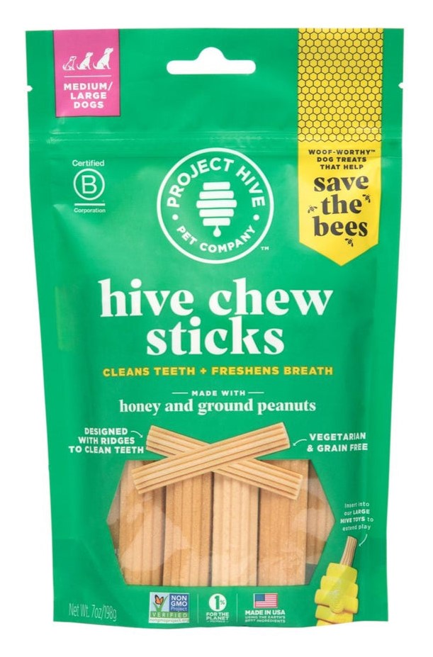 Project Hive Dog Treat Chew Stick Large Peanut and Honey
