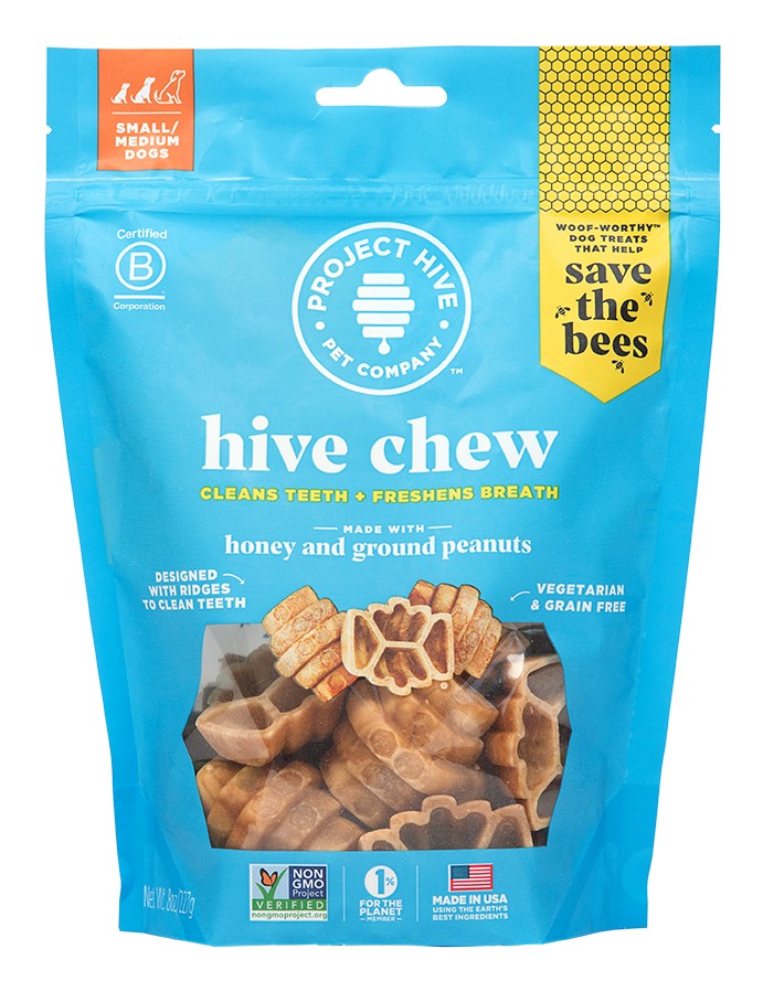 Project Hive Dog Treat Comb Chew Small Peanut Honey
