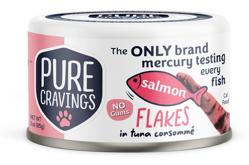 Pure Cravings Salmon Flakes in Tuna Consomme Cat Food Cans