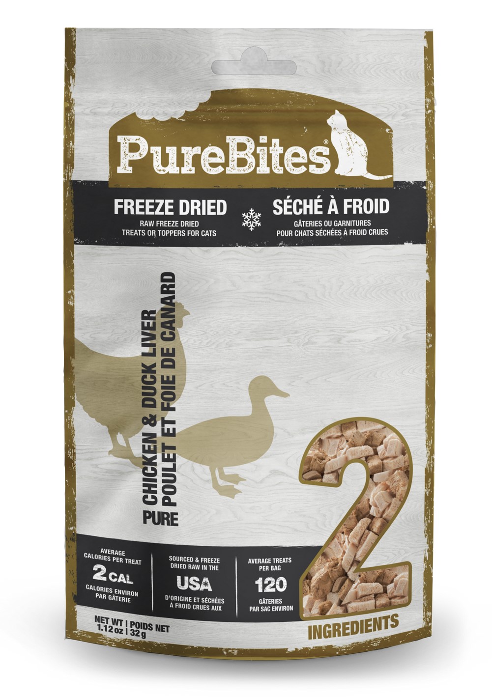 PureBites Freeze Dried Chicken Breast and Duck Liver Cat Treats
