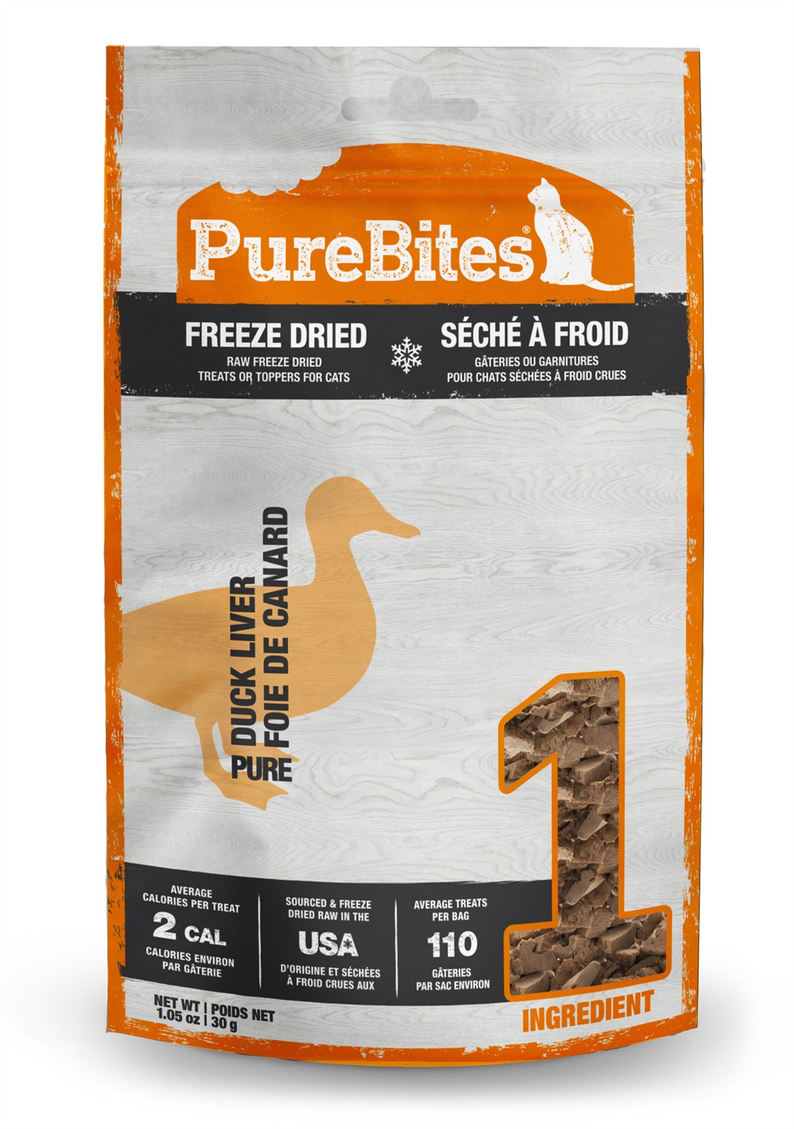 PureBites Freeze Dried Duck Liver Cat Treats