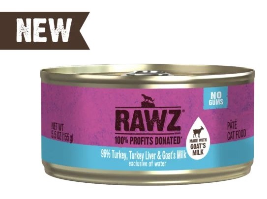 Rawz Cat Can 96% Turkey Liver Goats Milk Pate