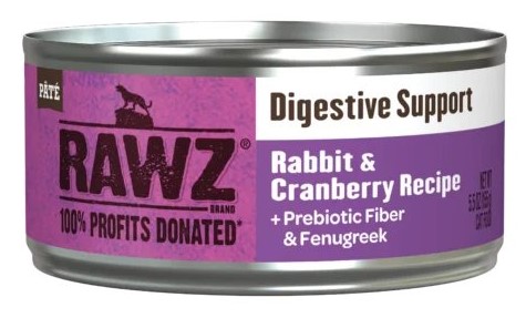 Rawz Cat Can GF Digestive Rabbit Cranberry