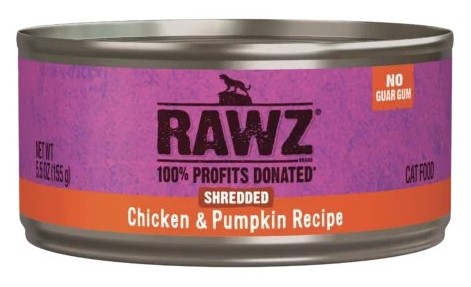 Rawz Cat Can Shredded Chicken and Pumpkin