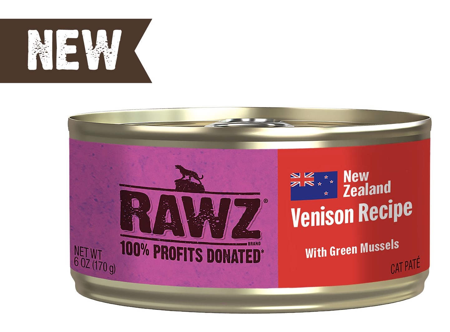 Rawz Cat Can Venison Pate with Green Mussels
