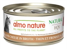 Almo Nature Natural Tuna Cheese in Broth Grain Free Canned Cat Food