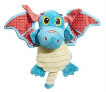 Bark Grimbold The Dragon Blue Red Plush Dog Toy