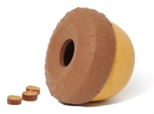 Bark Super Chewer Acornucopia Acorn Brown Rubber Dog Toy