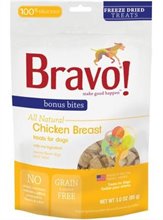 Bravo Bonus Bites Freeze Dried Premium Chicken Dog Treats