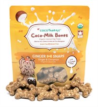 Coco Therapy Coco Milk Bones Ginger Snaps Biscuit Organic Coconut Dog Treat