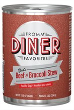 Fromm Diner Favorites Buds Beef Broccoli Stew Dog Food Can