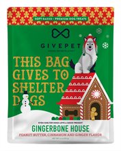 GivePet Holiday Dog Treat Soft Chew Gingerbone House