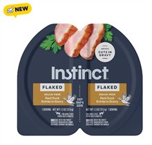 Instinct Flaked Grain Free Split Cup Duck in Gravy Cat