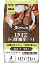 Merrick Limited Ingredient Grain Free Real Lamb and Chickpeas Recipe Dry Dog Food