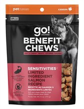 Petcurean Go Benefit Chews Sensitivities Limited Ingredient Salmon Dog Treats