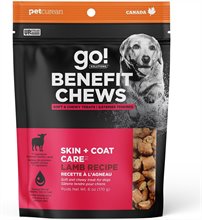 Petcurean Go Benefit Chews Skin Coat Care Lamb Dog Treats