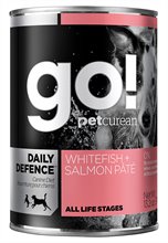 Petcurean Go Daily Defence Whitefish Salmon Pate Canned Dog Food
