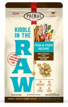 Primal Pet Kibble in the Raw Fish and Pork Recipe for Dogs