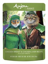 Rawz Cat Pouch Grain Free Aujou Chicken Breast Chicken Liver