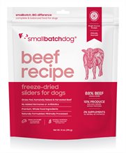 Small batch Beefbatch Freeze Dried Dog Sliders