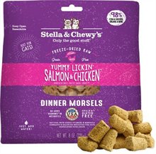 Stella and Chewys Freeze Dried Yummy Lickin Salmon and Chicken for Cats