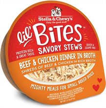 Stella and Chewys Lil Bites Savory Stews Beef Chicken Dinner in Broth